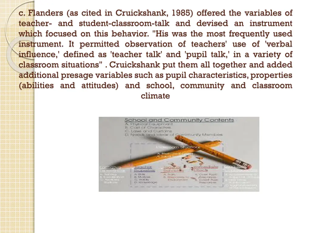 c flanders as cited in cruickshank 1985 offered