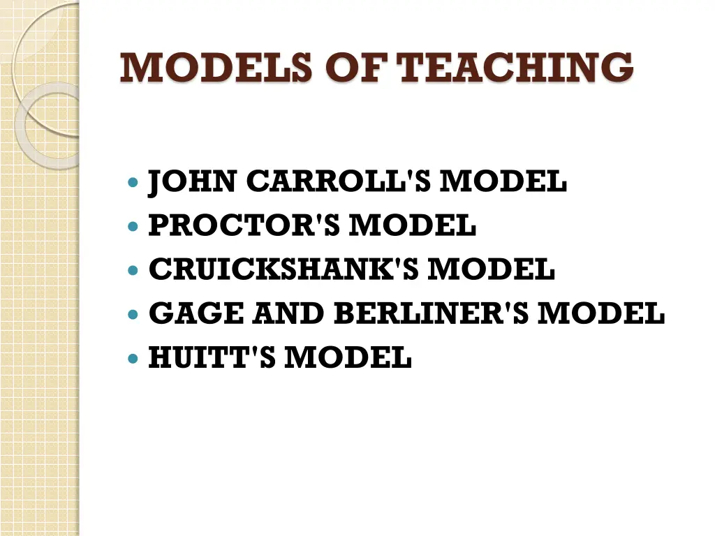 models of teaching