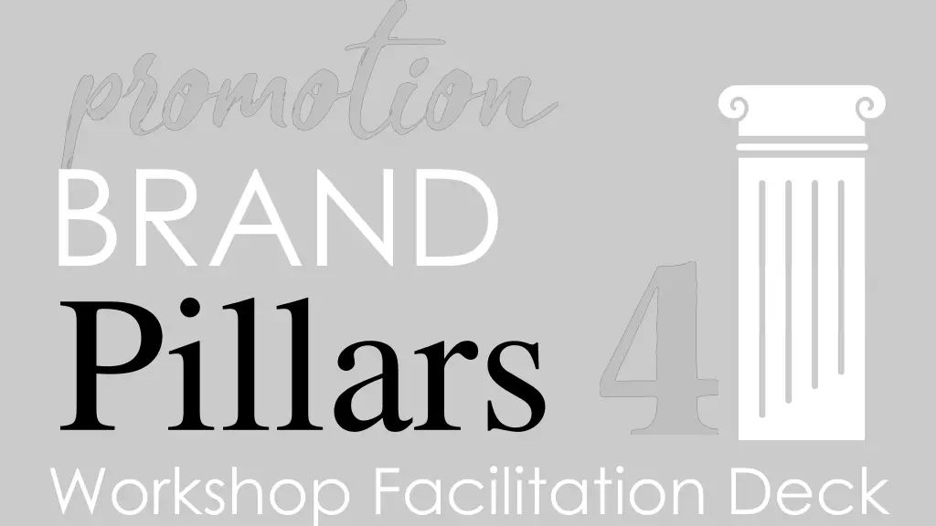 brand pillars workshop facilitation deck