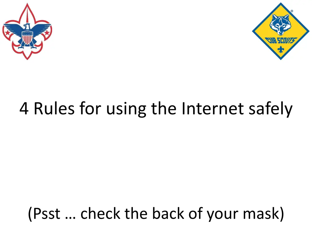 4 rules for using the internet safely