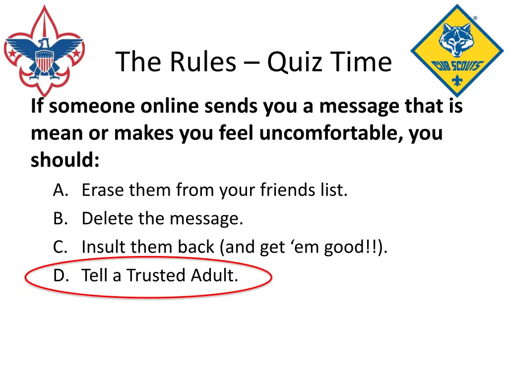 the rules quiz time 4