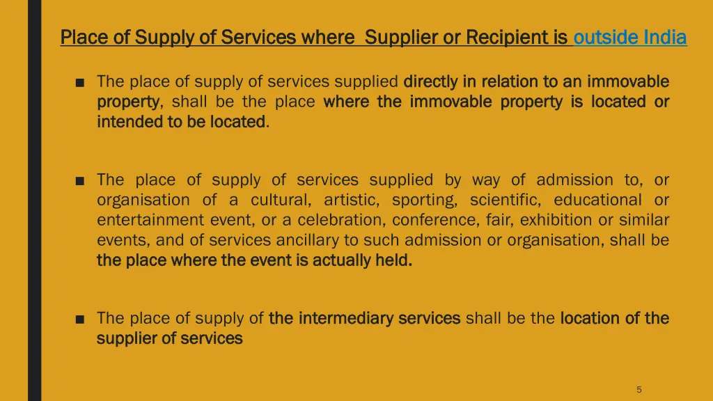 place of supply of services where supplier 1