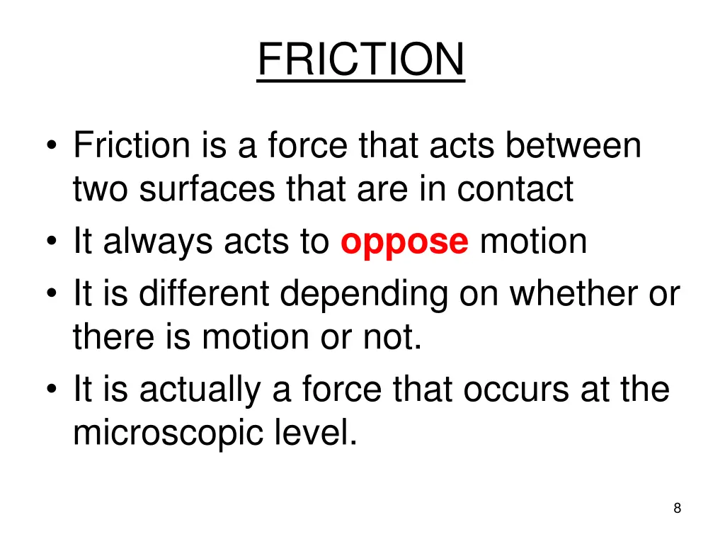 friction