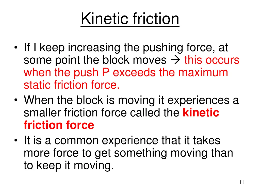 kinetic friction