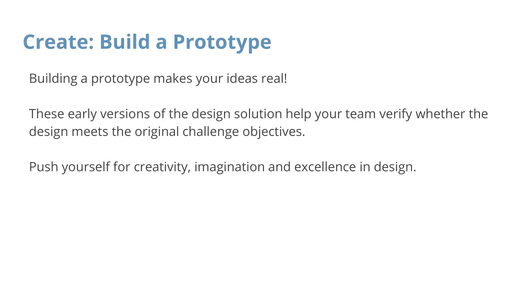 create build a prototype