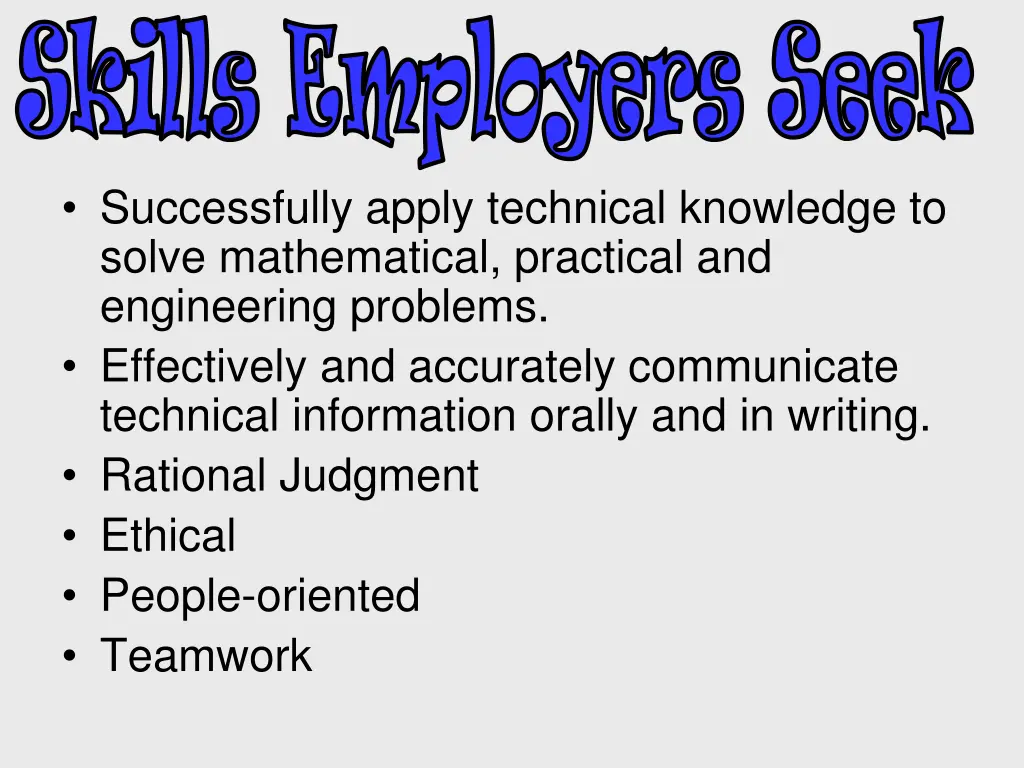 skills employers seek