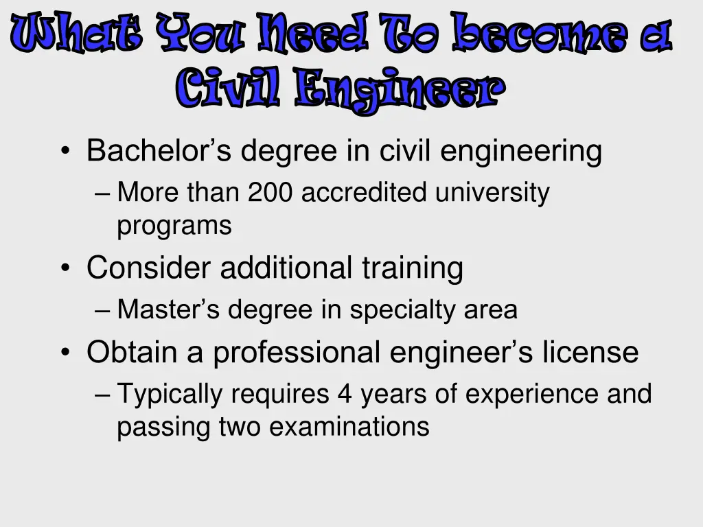 what you need to become a civil engineer