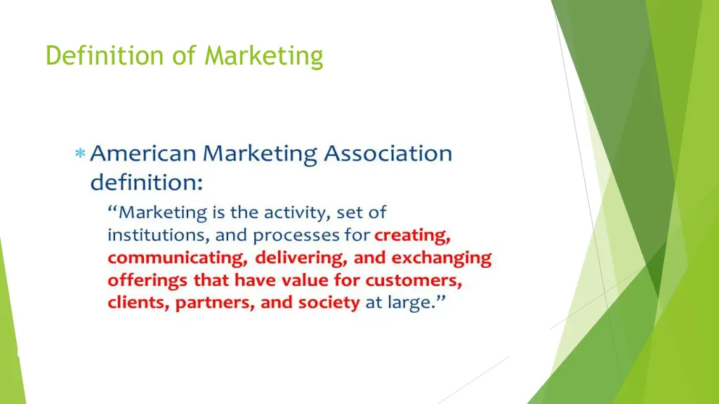 definition of marketing