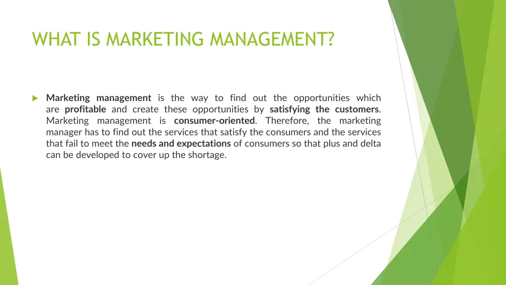 what is marketing management