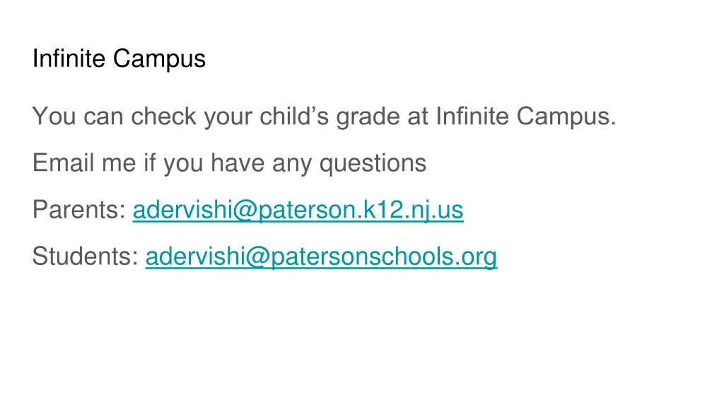 infinite campus