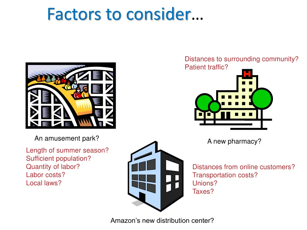 factors to consider