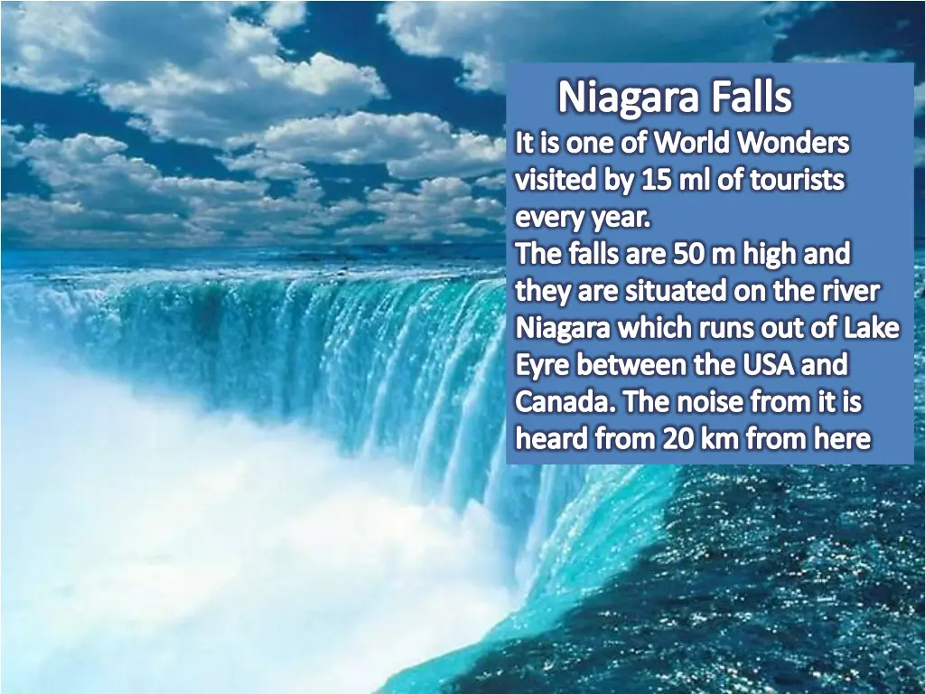 niagara falls it is one of world wonders visited