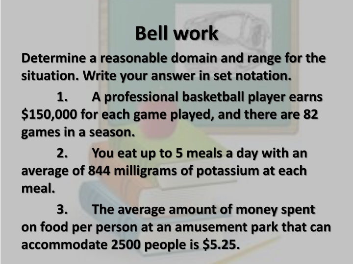 bell work