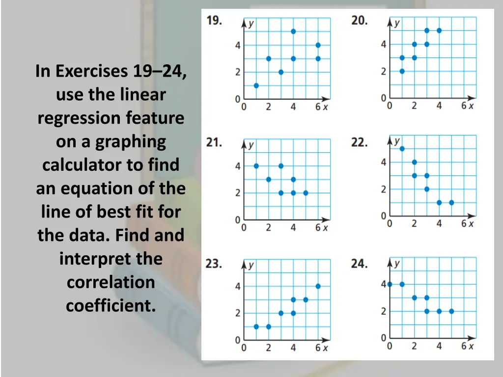 in exercises 19 24 use the linear regression