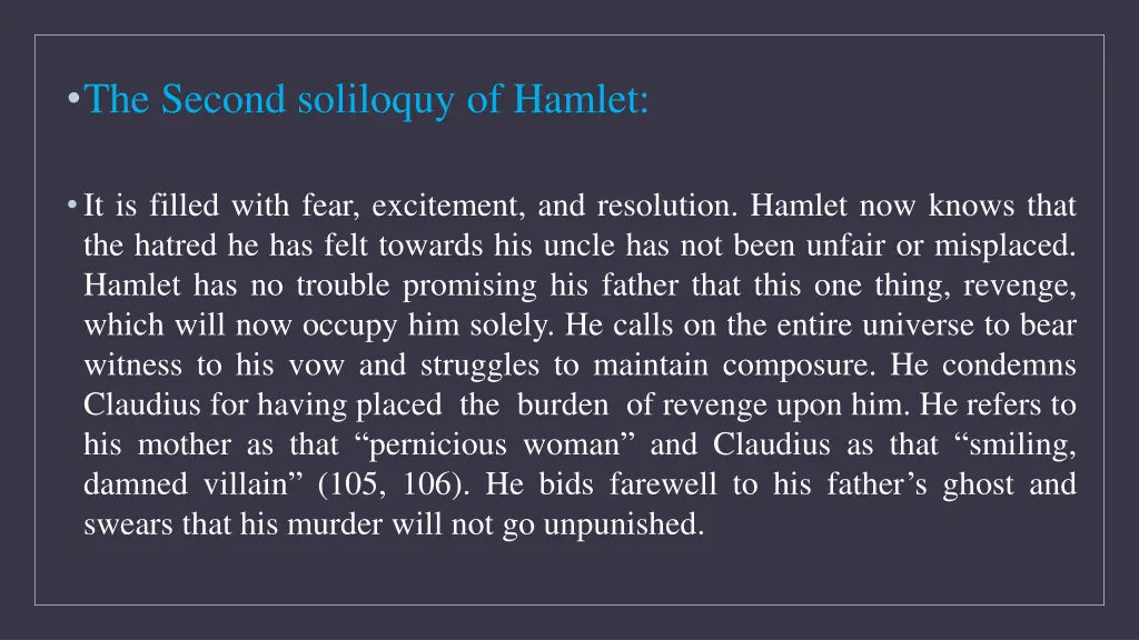 the second soliloquy of hamlet