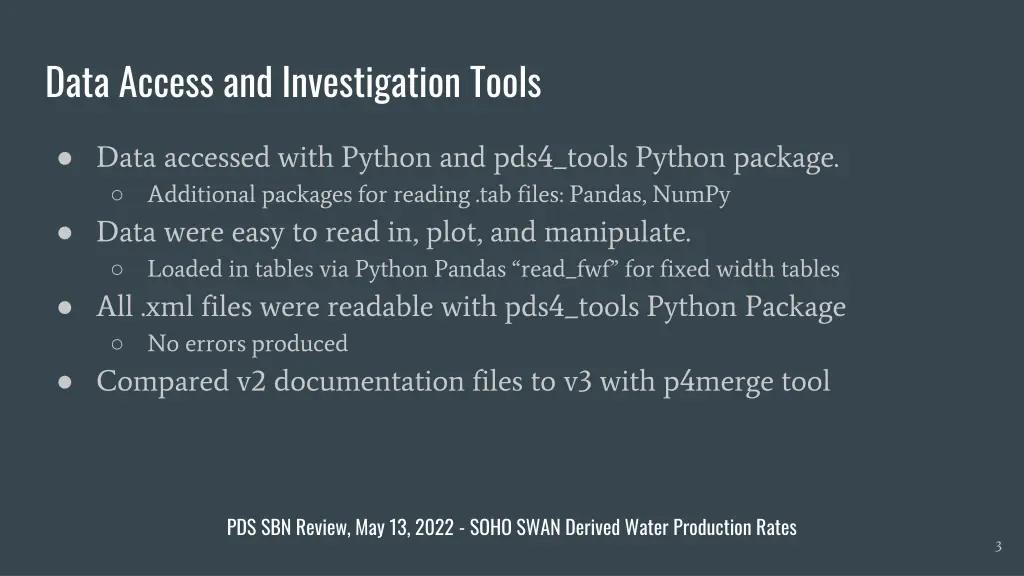 data access and investigation tools