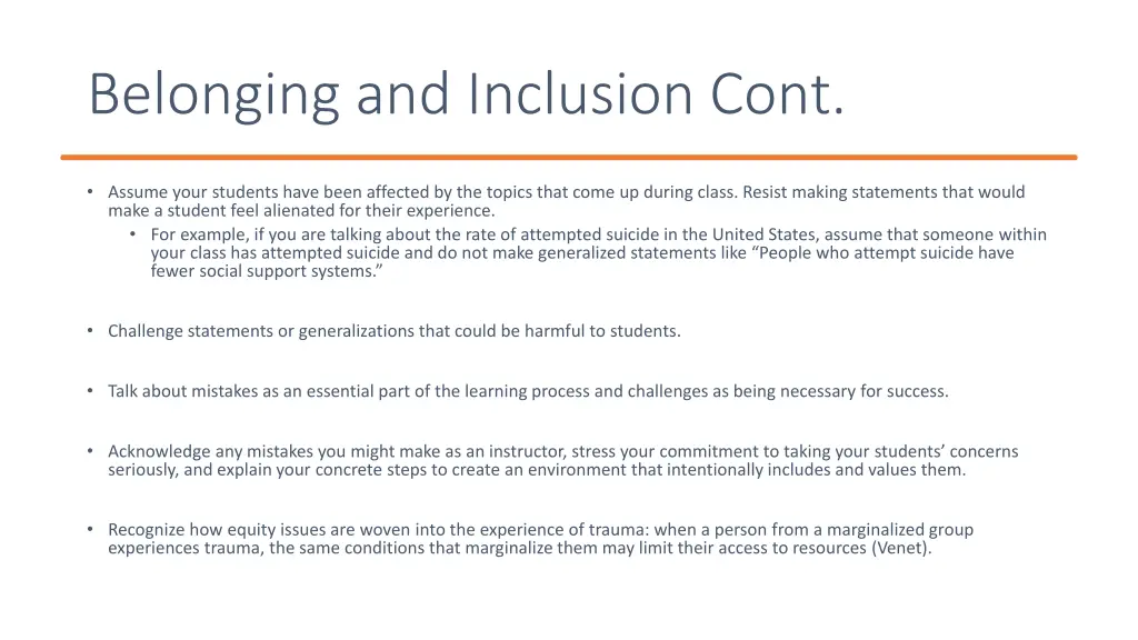 belonging and inclusion cont