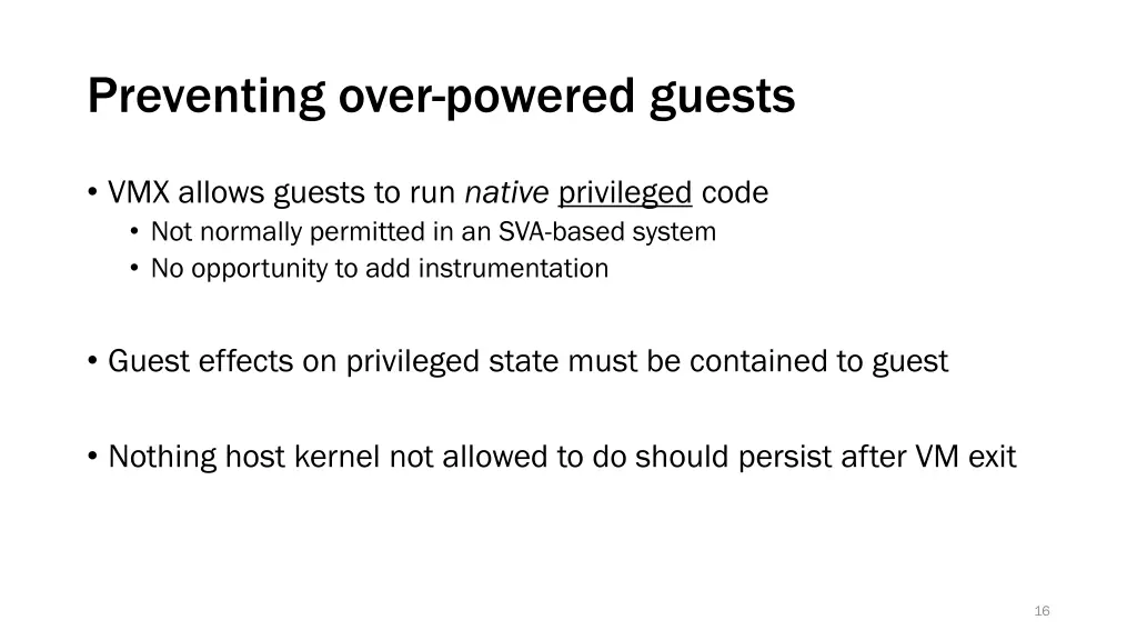 preventing over powered guests