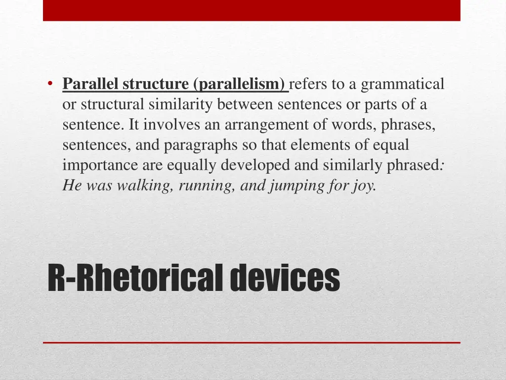 parallel structure parallelism refers