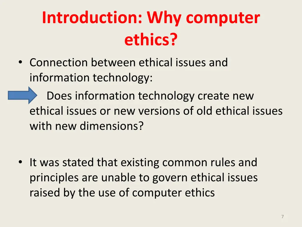 introduction why computer ethics connection