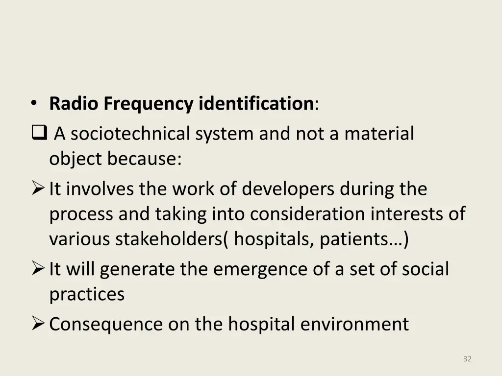 radio frequency identification a sociotechnical