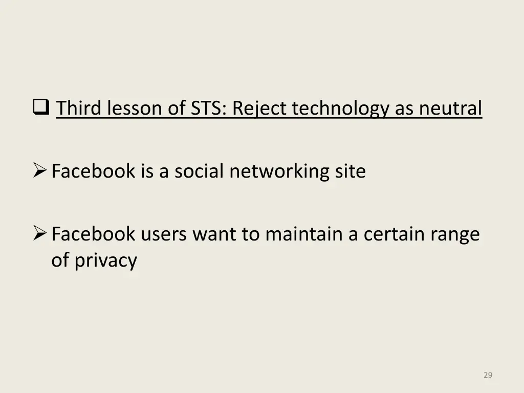 third lesson of sts reject technology as neutral