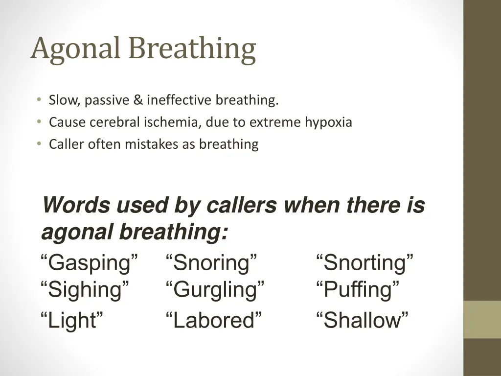 agonal breathing