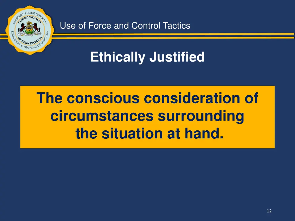 use of force and control tactics 10