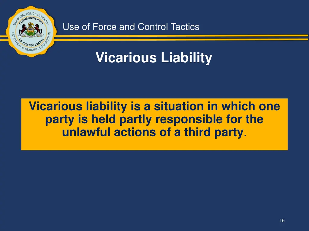 use of force and control tactics 14