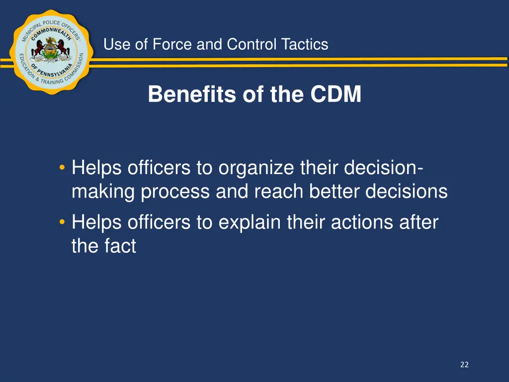 use of force and control tactics 20