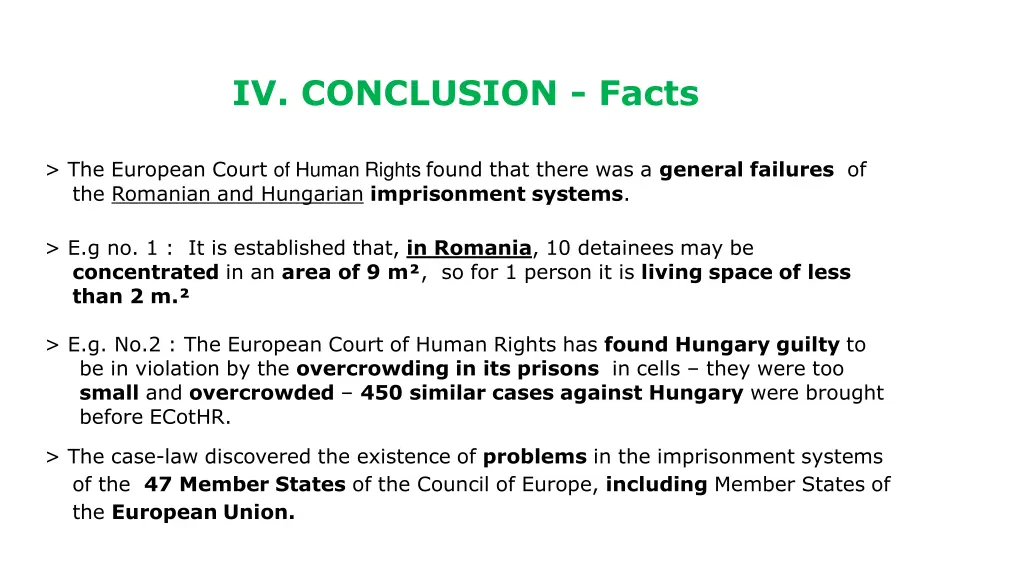 iv conclusion facts