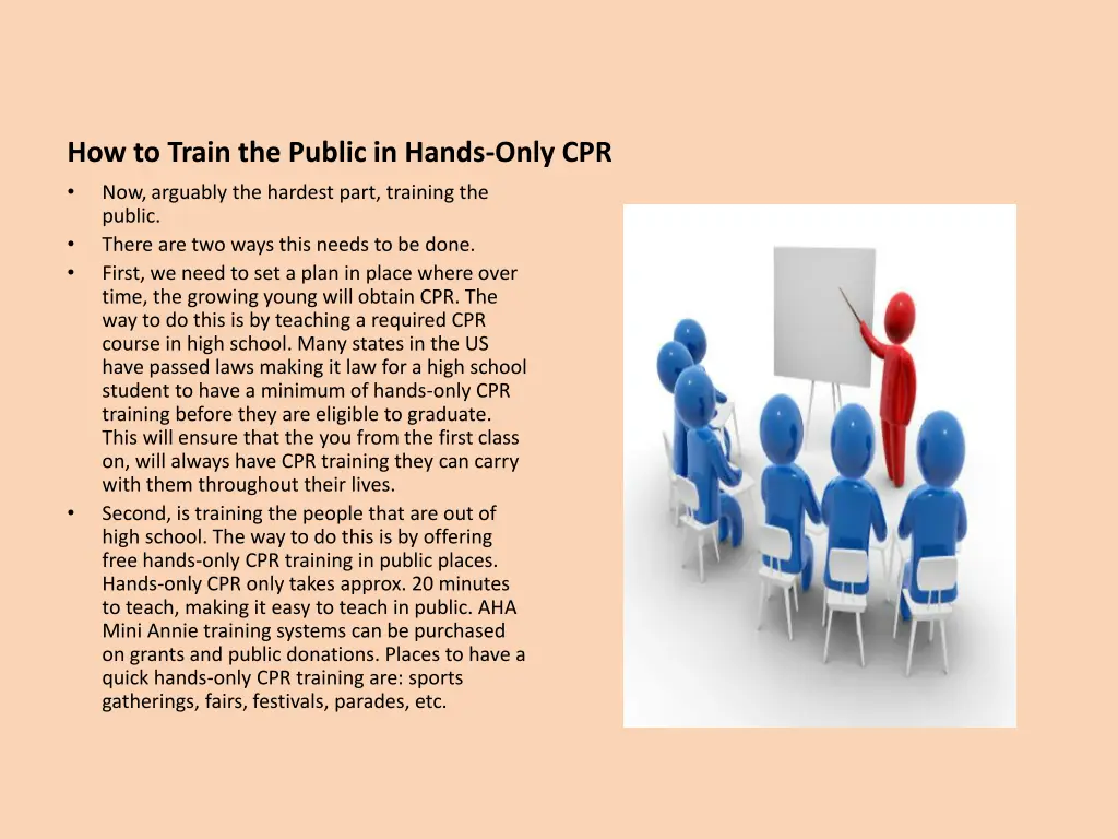 how to train the public in hands only