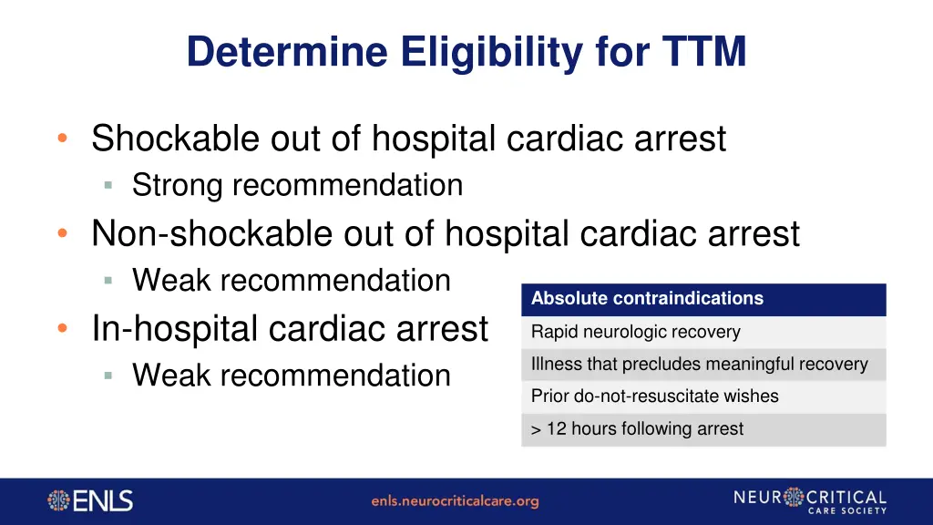 determine eligibility for ttm