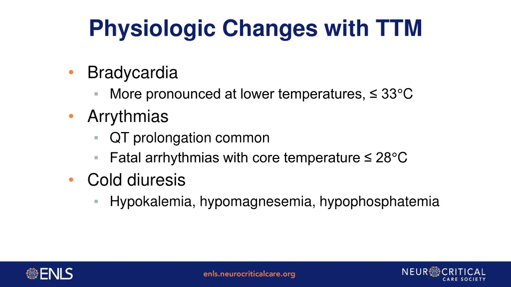 physiologic changes with ttm