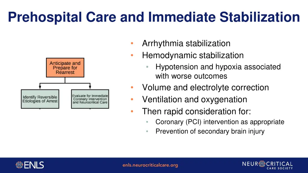 prehospital care and immediate stabilization