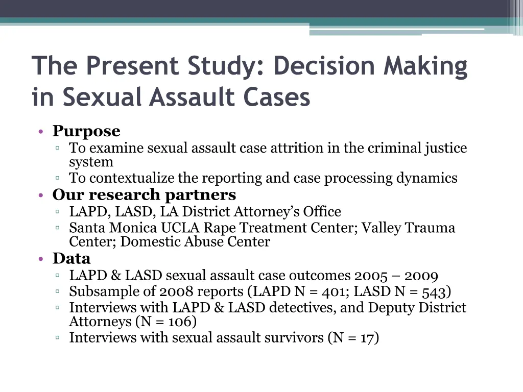 the present study decision making in sexual