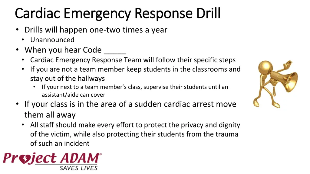 cardiac emergency response drill cardiac