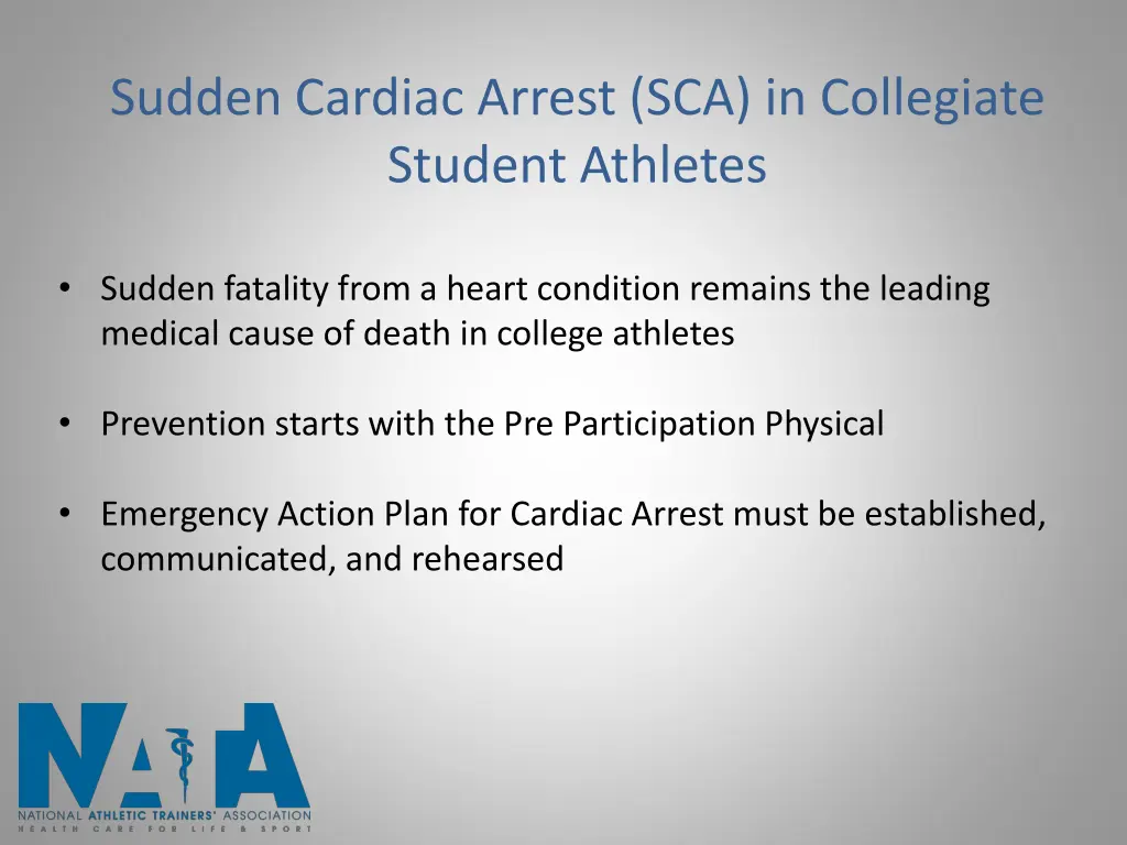 sudden cardiac arrest sca in collegiate student