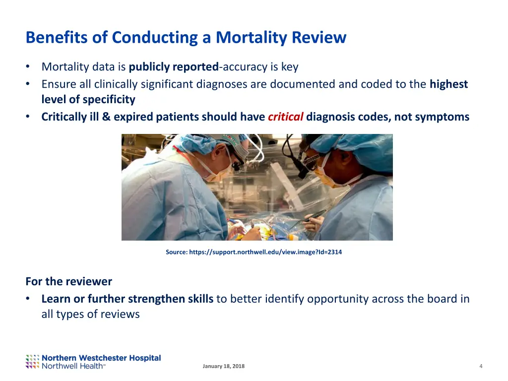 benefits of conducting a mortality review 1