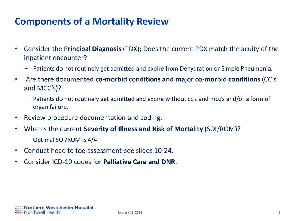 components of a mortality review 2