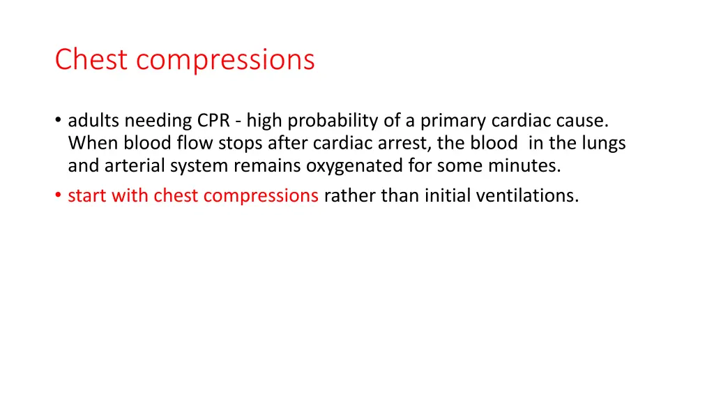 chest compressions