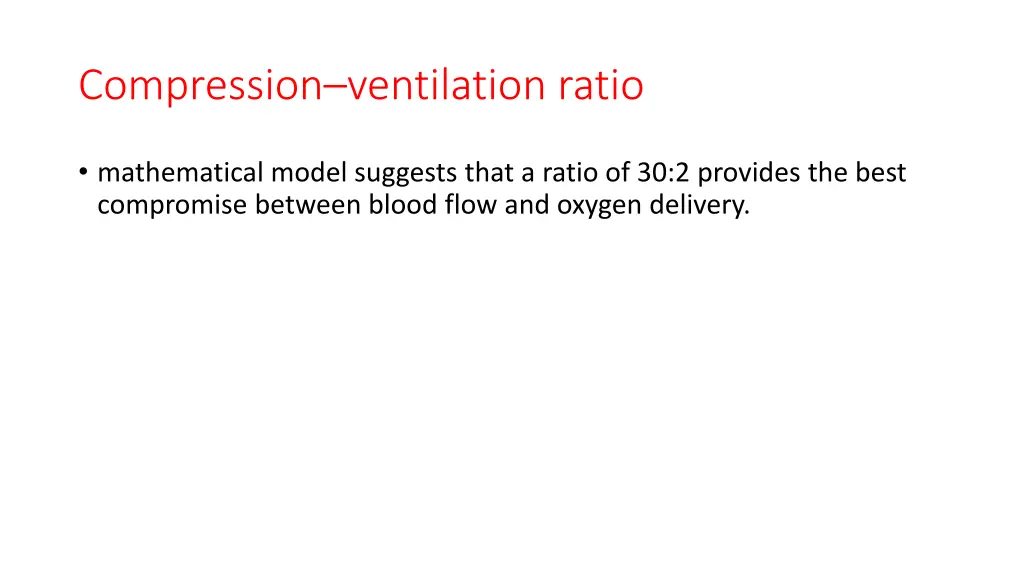 compression ventilation ratio