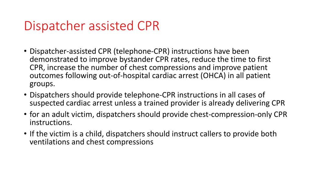 dispatcher assisted cpr