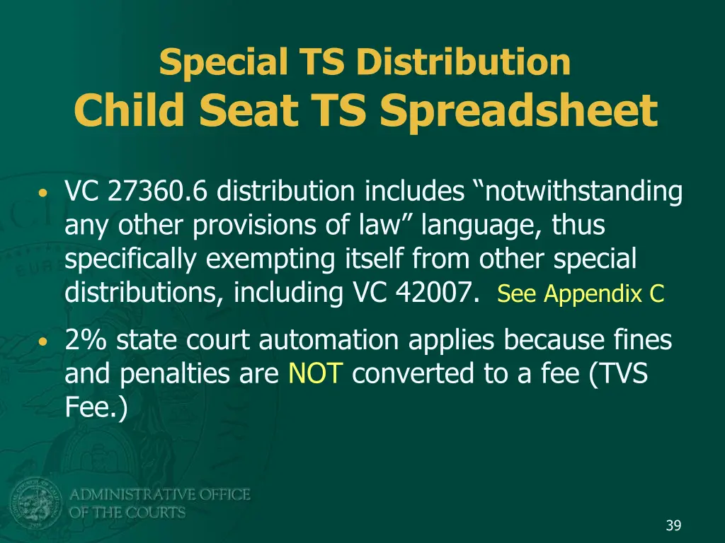 special ts distribution child seat ts spreadsheet