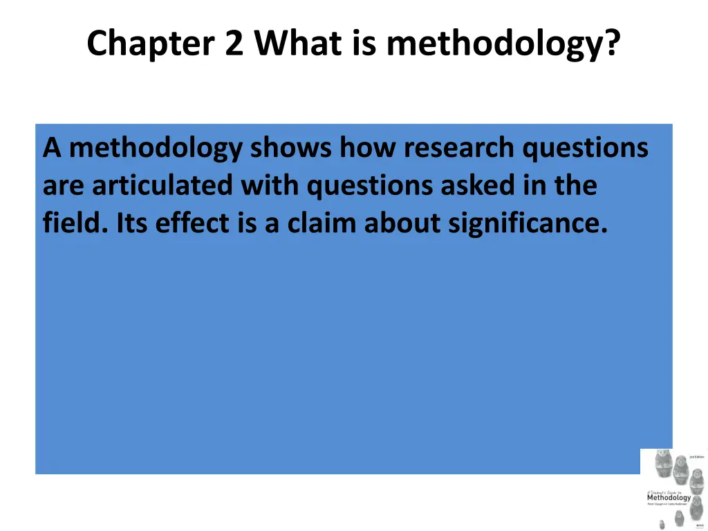 chapter 2 what is methodology