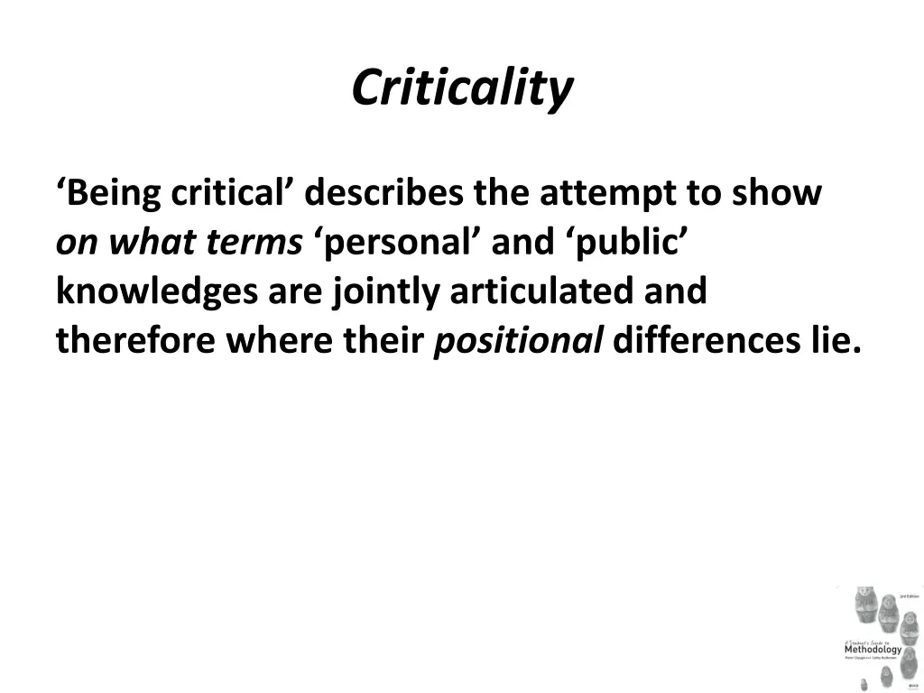 criticality