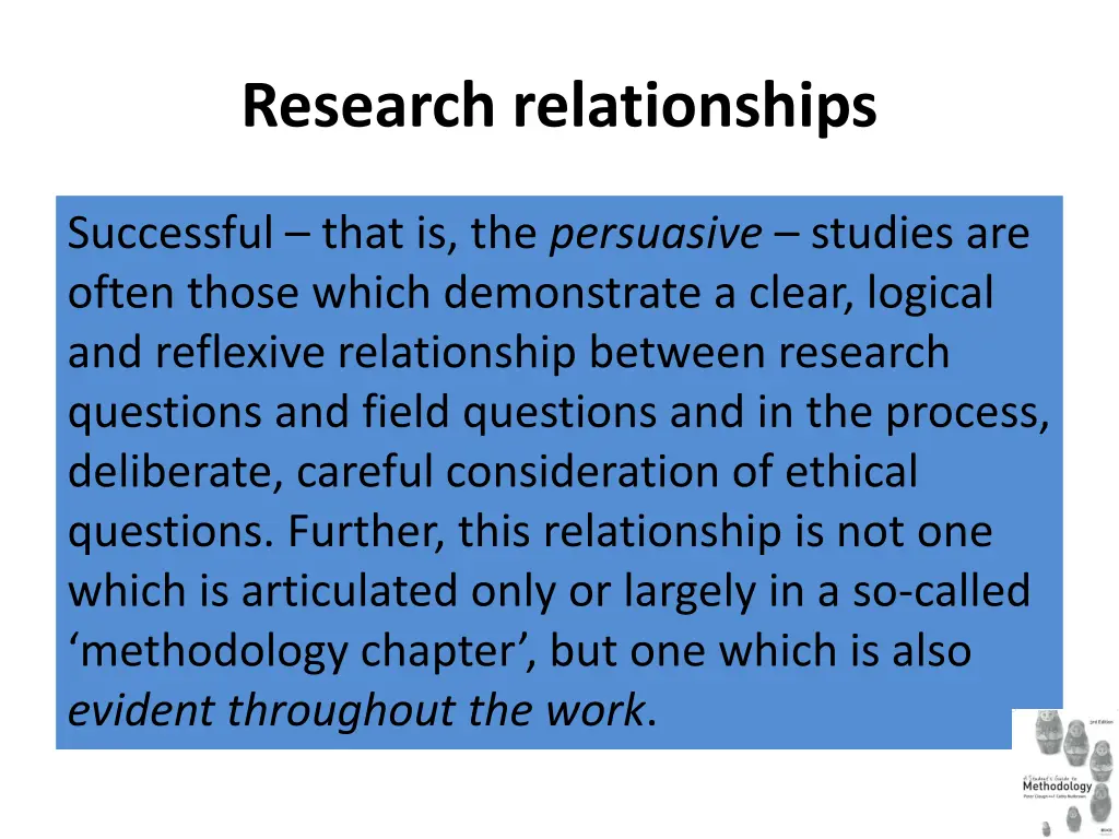 research relationships