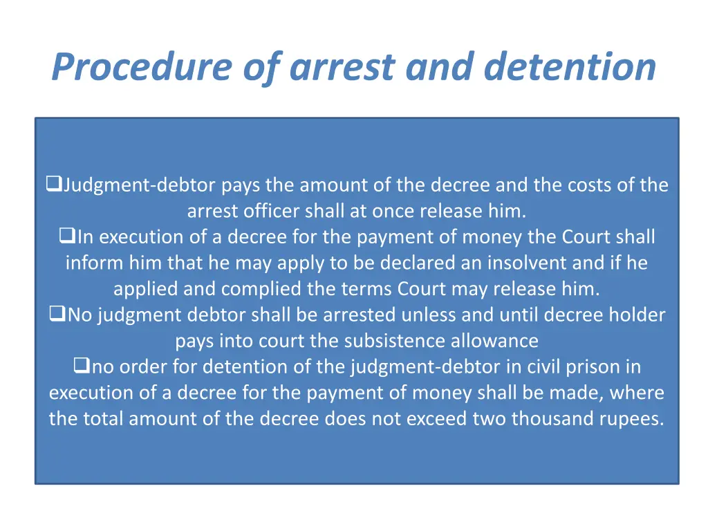 procedure of arrest and detention 1