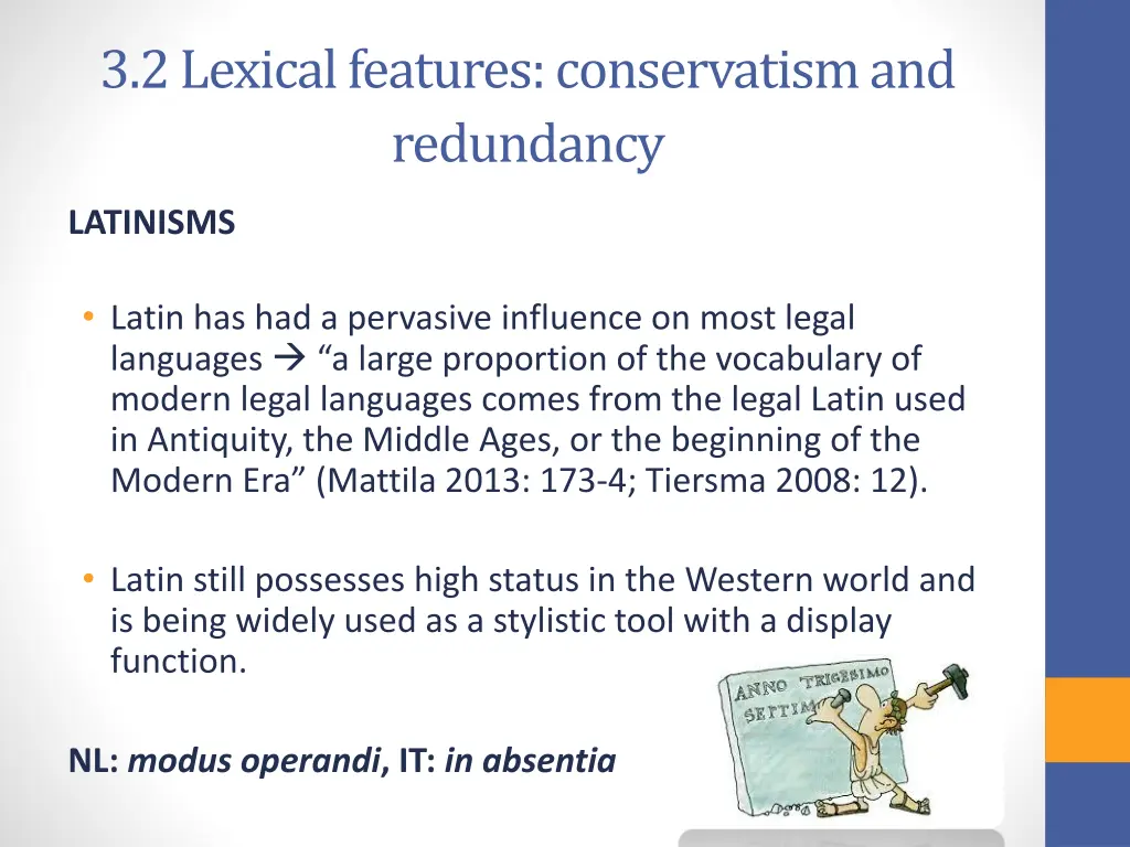 3 2 lexical features conservatism and redundancy 2