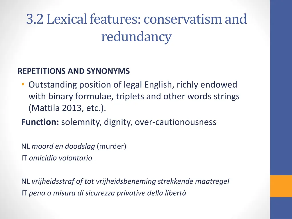 3 2 lexical features conservatism and redundancy 4